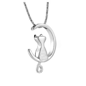 Pendentif Le chat berçant - Argent
