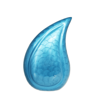 Urne funéraire en aluminium - Goutte bleue
