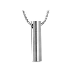 Pendentif funéraire - Cylindre - Argent simple