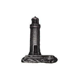 Appliqué en laiton – Phare – Argent antique